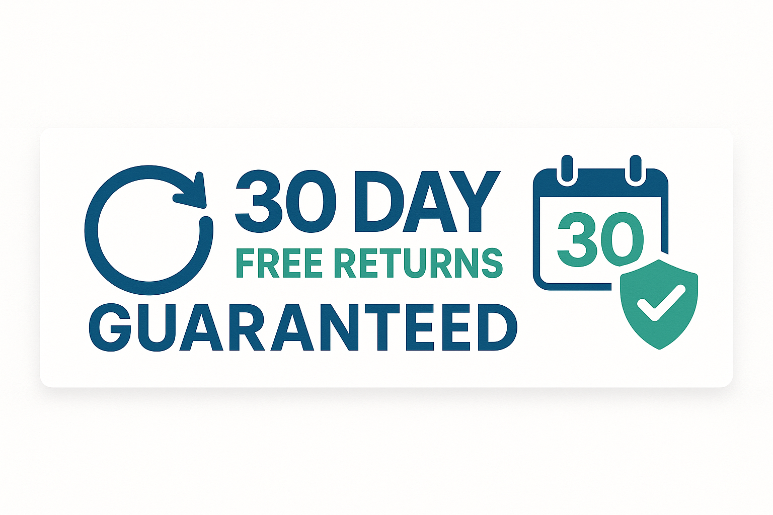 30 day free returns garunteed